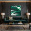 «Lyrical Abstraction 31», art mural sur toile verte-2133606365