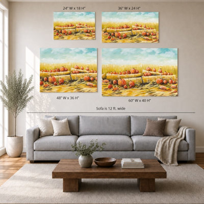 Pumpkin Patch by Bruce Nawrocke - Graphic Art on Canvas