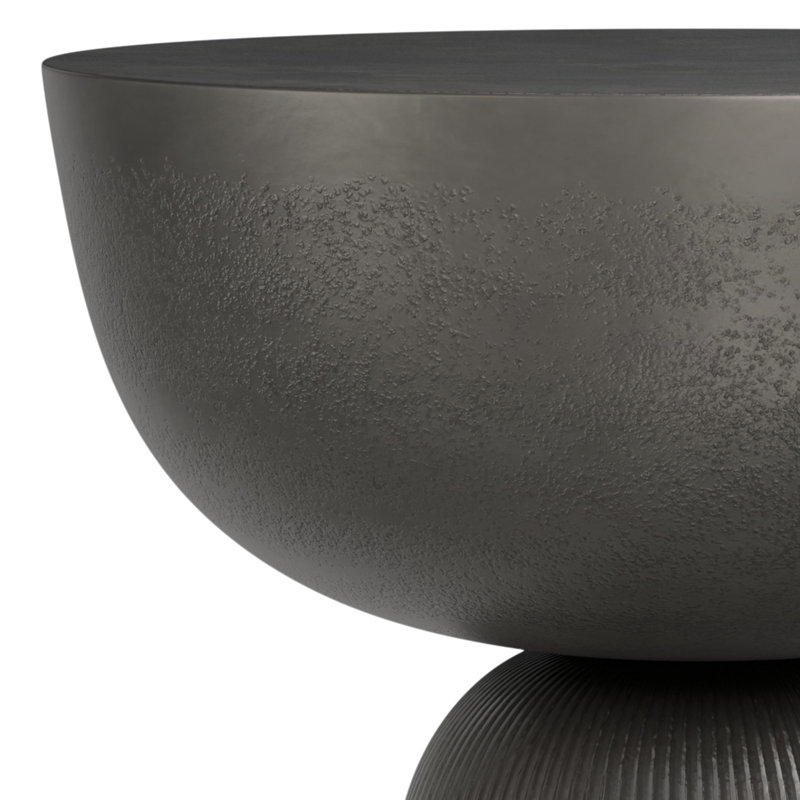 Black Nickel Round Cast Aluminum Side Table