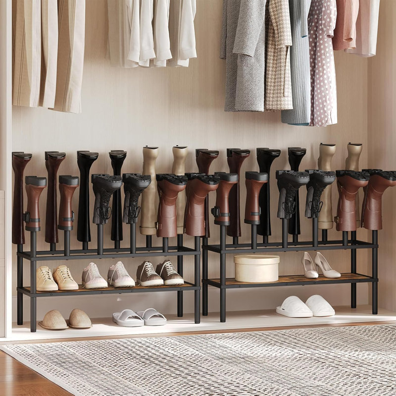 Free Standing Shoe Rack, Tall Boots Rack Organizer, Boot Organizer for Closet, Cowboy Shoes Storage
