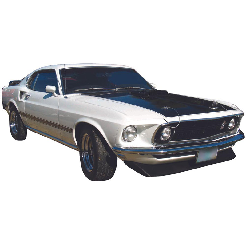 Décalcomanie murale affiche mustang fastback, H 12 po x L 24 po