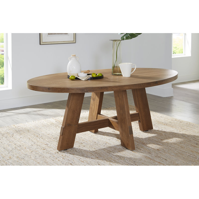 Oval Wood Natural Oak Dining Table