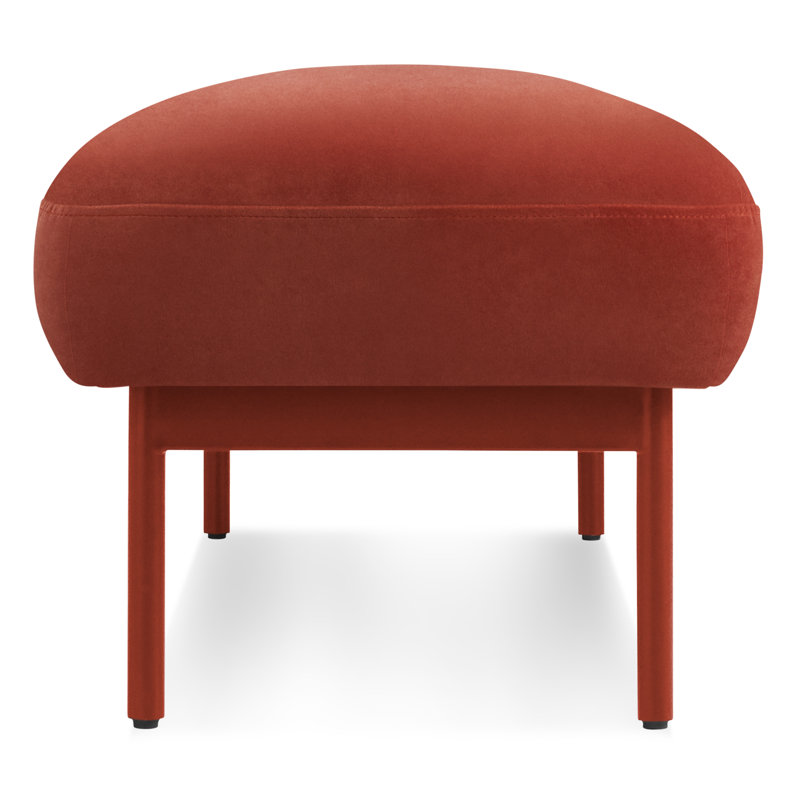 Puff Puff Upholstered Bench, Tomato Velvet