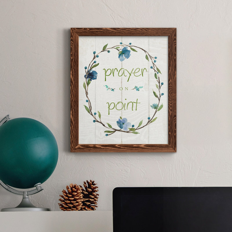 «Prayer on Point», art textuel sur toile, Érable, H 44 po x l 31 po x P 1 po