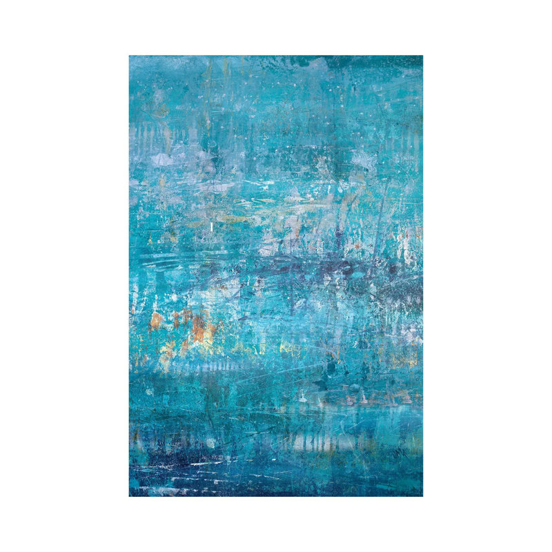 Aqua Cove by Jodi Maas - Wrapped Canvas Painting, 30.48 cm H x 45.72 cm W