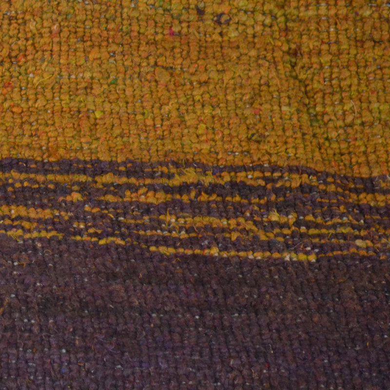 HAND KNOTTED LOOM SILK ECO-FRIENDLY AREA RUGS  - Runner Shape | Gold Purple Color, Contemporary Modern Design, High Pile Thick Handmade Anti Skid Area Rugs for Living Room, Bed Room (LSM204)