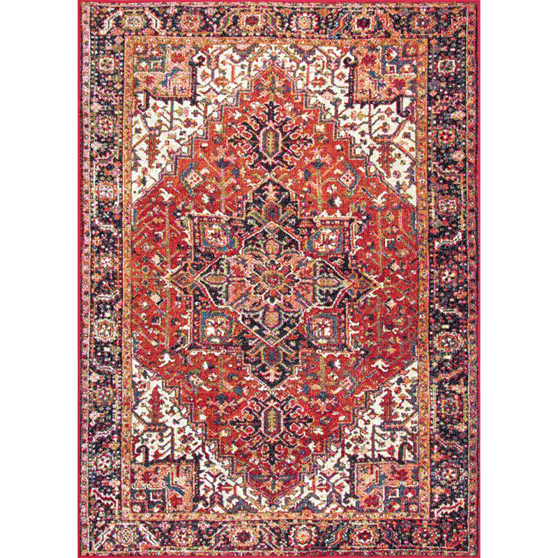 Benhurst Traditional Medallion Oriental Area Rug, Rectangle 5' x 8'