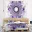 Motif fractal mauve abstrait avec cercles tapisserie-28498013
