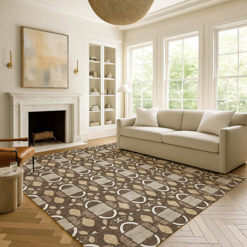Tapis intérieur / extérieur lavable à la machine Chantille ACN2920, Chocolat, 3 pi x 5 pi