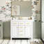 Ensemble de meuble-lavabo 36 po avec lavabo en céramique, armoire de salle de bain simple autoportante moderne avec 4 tiroirs et 2 armoires, armoire de rangement pour la salle de bain-1820379602