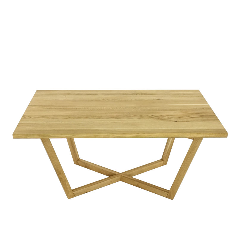 Kanosh Oak Solid Wood Dining Table, Natural Oil, 75cm H x 140cm L x 90cm W