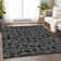 Premium Machine Washable Prisco Black Rug