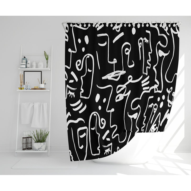 Elizet Polyester Shower Curtain