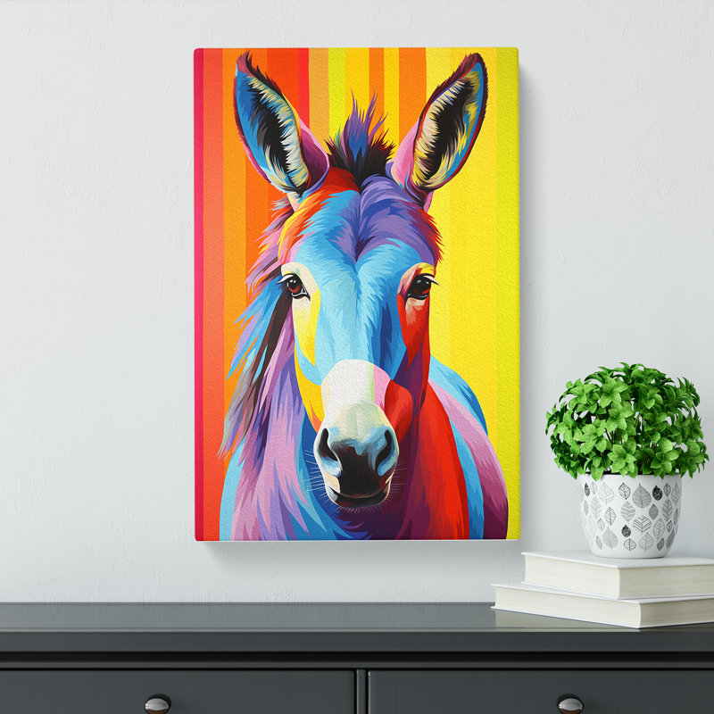 Donkey Colour Field No.2 - No Frame Print, 60cm H x 40cm W x 3cm D
