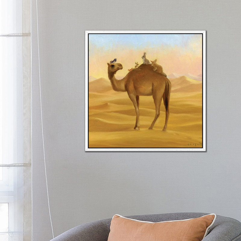 Isabella And The Sahara by David Joaquin - Gallery-Wrapped Canvas Giclée on Canvas, 66.04 cm H x 66.04 cm W, White Framed