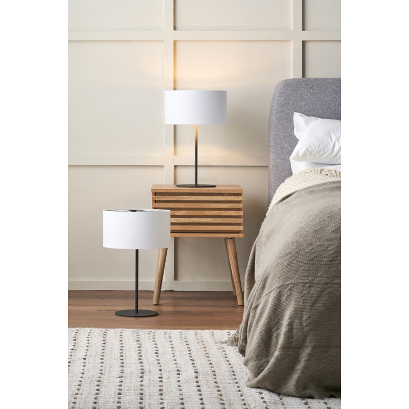 Sundari Metal Table Lamp, White, Black