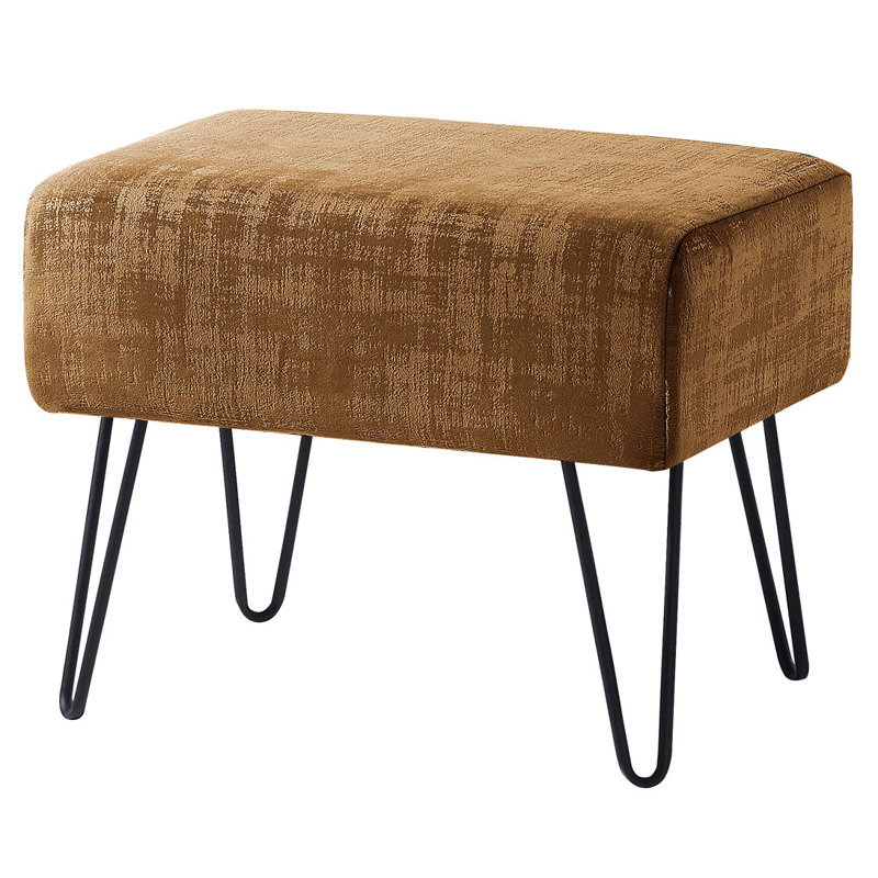 Repose-pieds standard Alegre, Velours brun tabac