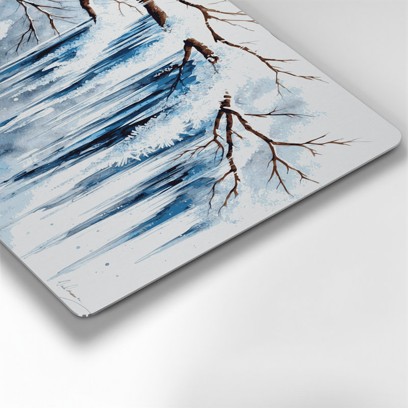 Art mural de Noël en forme de glaçon de Noël, H 96 po x l 120 po x P 0,05 po