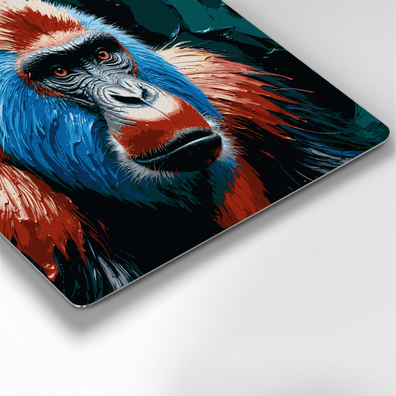 Art mural bleu faune, H 32 po x l 32 po