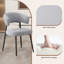 Chaises de salle à manger rembourrées Modern Teddy Boucle avec dossier incurvé, siège rembourré épais et pieds en métal-129688652-129688654