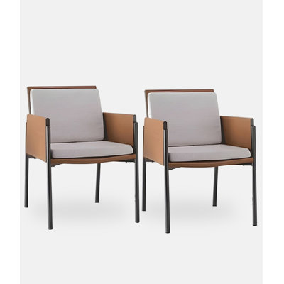 Italian Light Luxury Leather Backrest Dining Chair