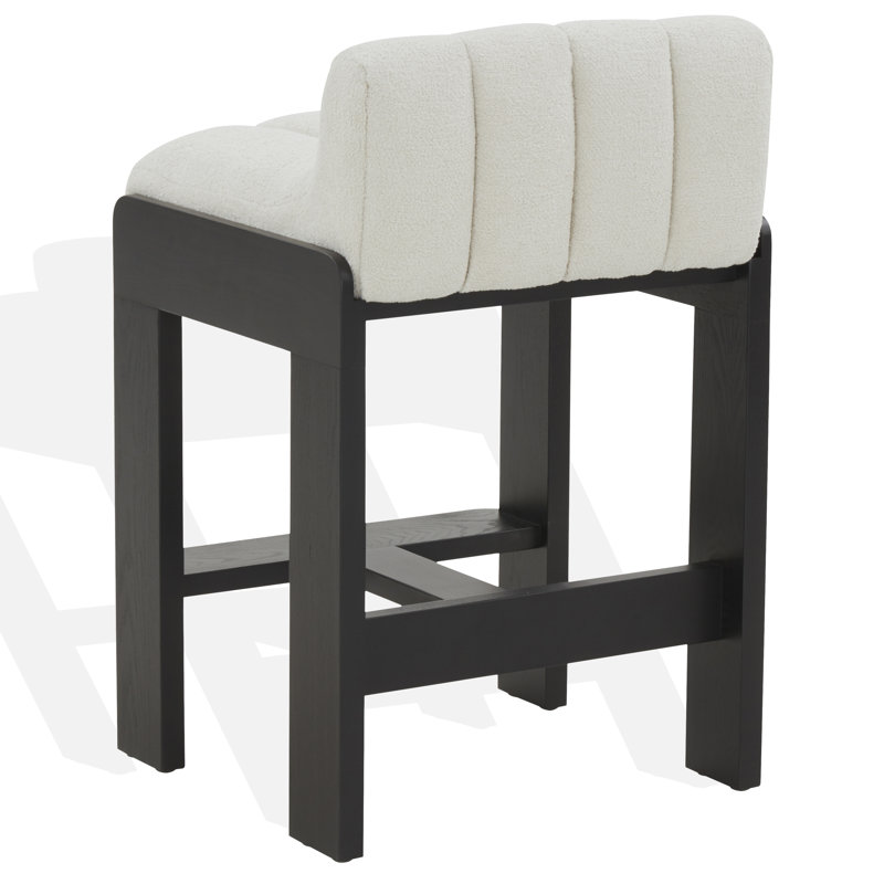Zayne Boucle, Tabouret de comptoir (Siège d'une hauteur de 26,6, Noir