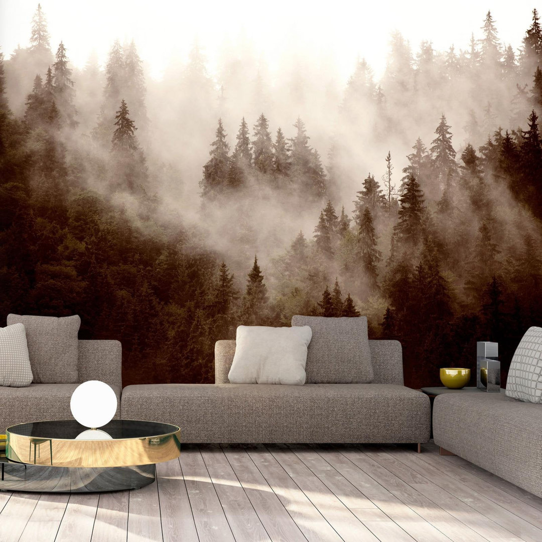 Dayani Mountain Forest Sepia Wall Mural Loon Peak® 