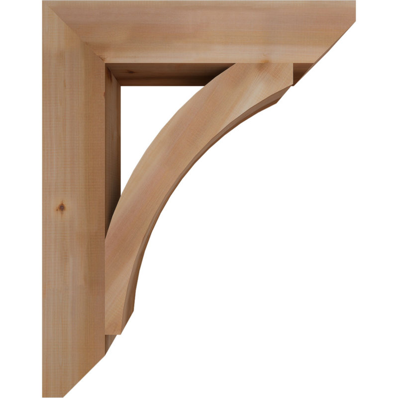 Support en bois / corbeau, Cèdre rouge, H 38 po x l 5,5 po x P 30 po