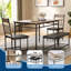 Ensemble de table de salle à manger 4 pièces, table de cuisine avec chaises rembourrées et banc-129631201-129631204-129631205