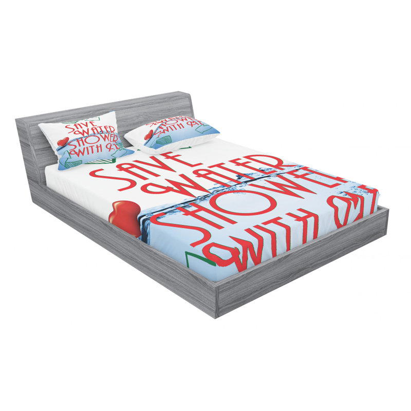 Microfiber Sheet Set, Queen Sheet Set with Fitted Sheet