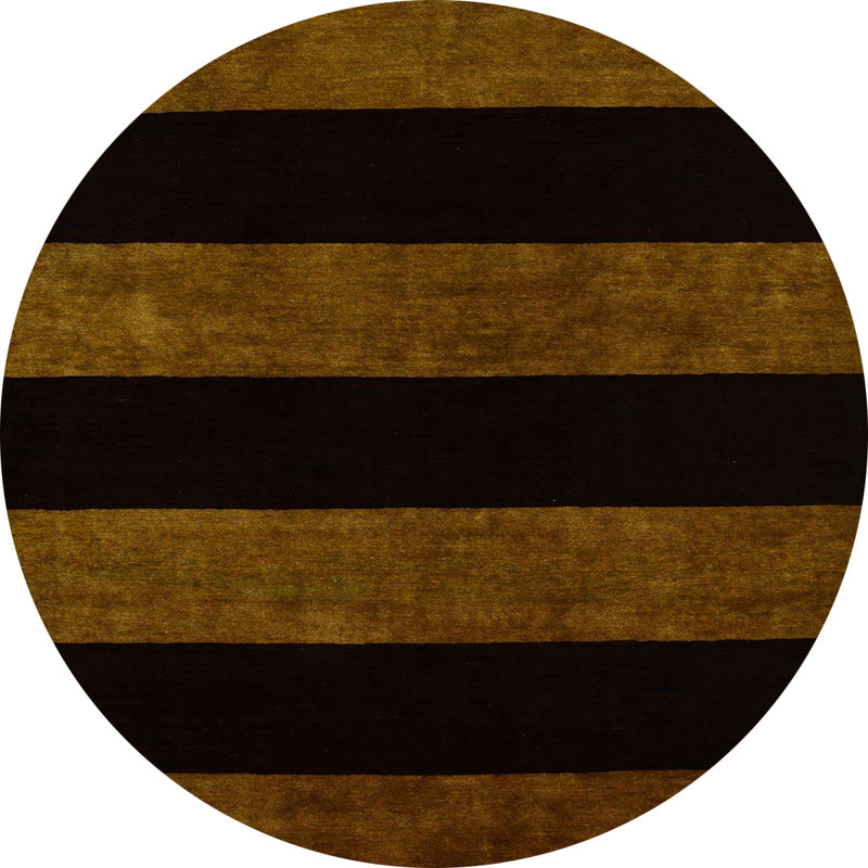 Tapis à motif abstrait moderne Braen 88, Rond 3 pi