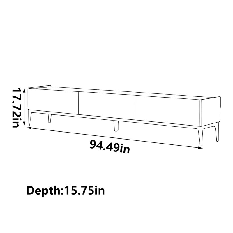 Meuble télé léger et luxueux, 94.49''