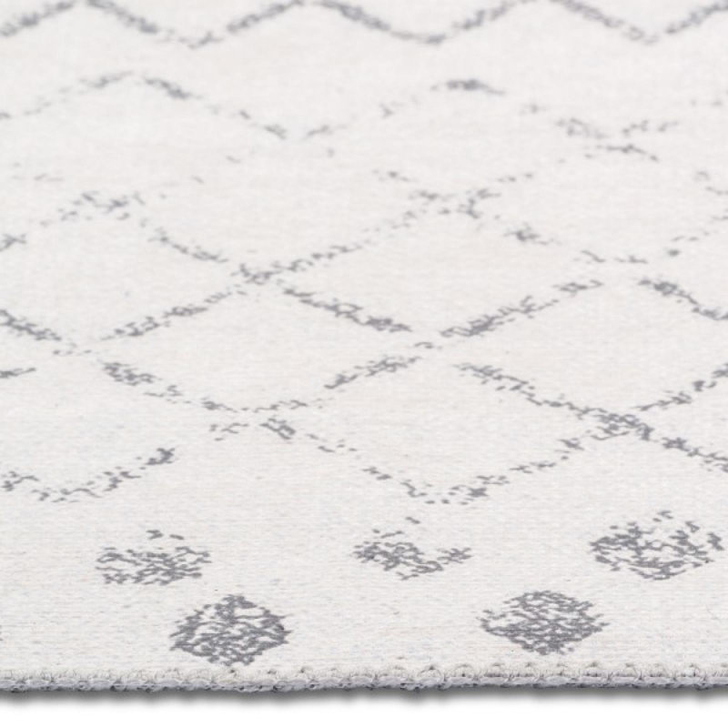 Aura Gray And White Area Rug, Rectangle 8' x 10'