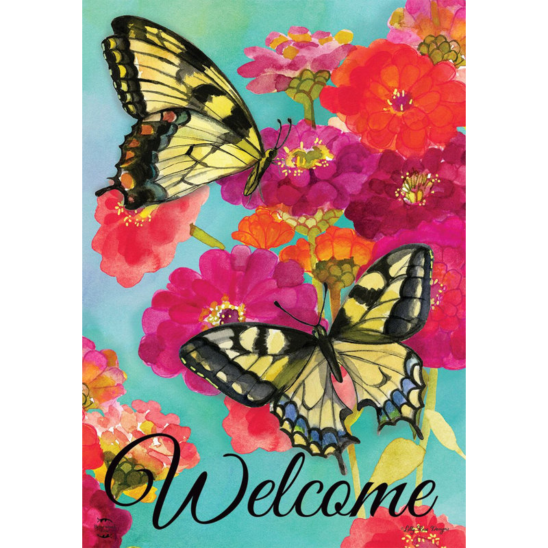 Drapeau de jardin Morning Butterflies