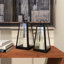 Ensemble de lanternes noires en métal pour l'intérieur et l'extérieur