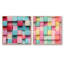 Lantry - Ensemble de 2 collages carrés à formes abstraites-101861513-101861512