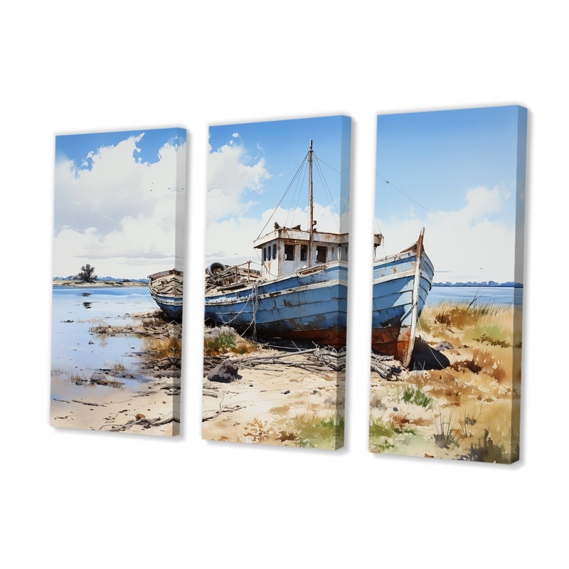 Bateau de pêche Odyssey Shore - Ensemble de décoration murale chasse et pêche, H 28 po x l 36 po x P 1 po