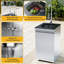 Îlot de cuisine à 6 brûleurs pour barbecue au propane avec évier en acier inoxydable