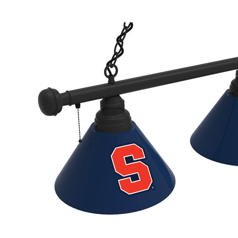 3 - Light Pool Table Lights Pendant, Black, Syracuse Orange