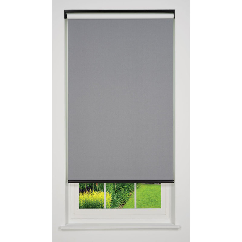Store à enroulement occultant Linen Avenue (sans cordon 1/4 po), Gris clair, L 66 po x l 24 po
