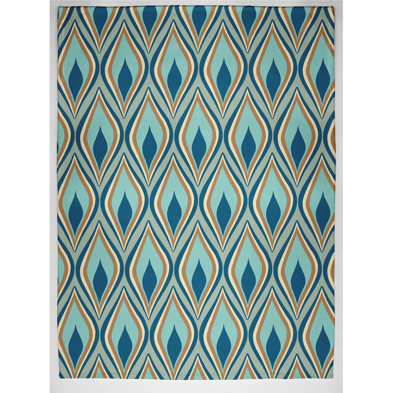 Jeté polaire aux chandelles, L 60 po x l 50 po, Bleu sarcelle (vert / bleu sarcelle)