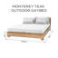 Monterey Teak Outdoor Daybed Lounger-959551082