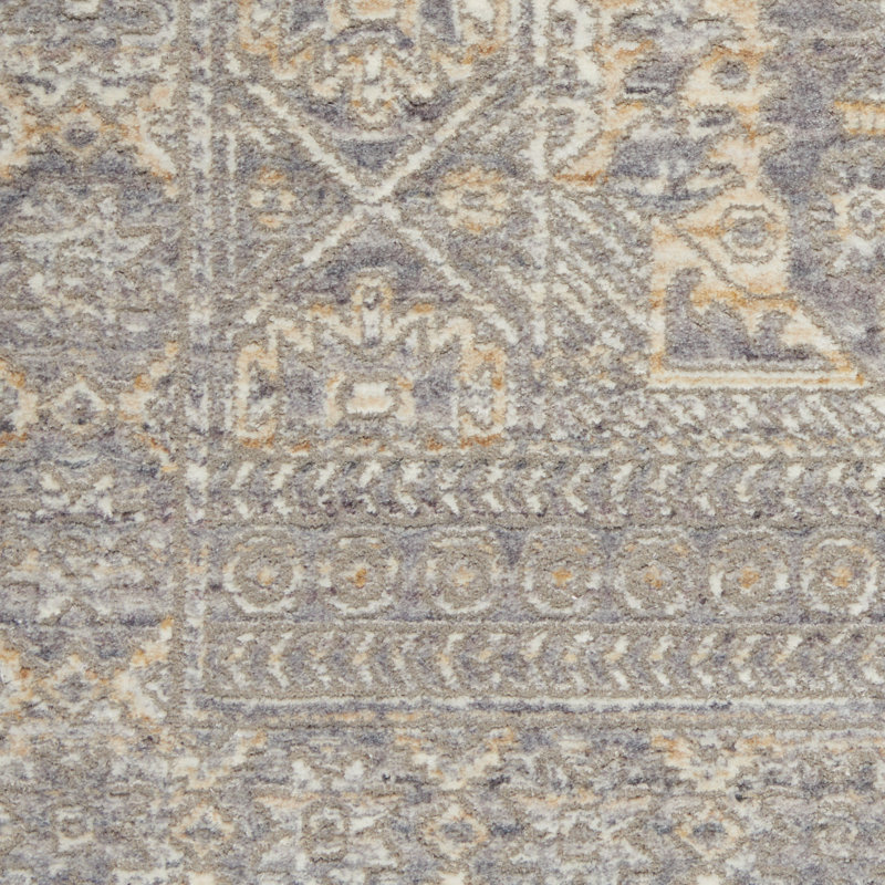 Tapis floral tissé à la machine 8 pi x 10 pi ivoire