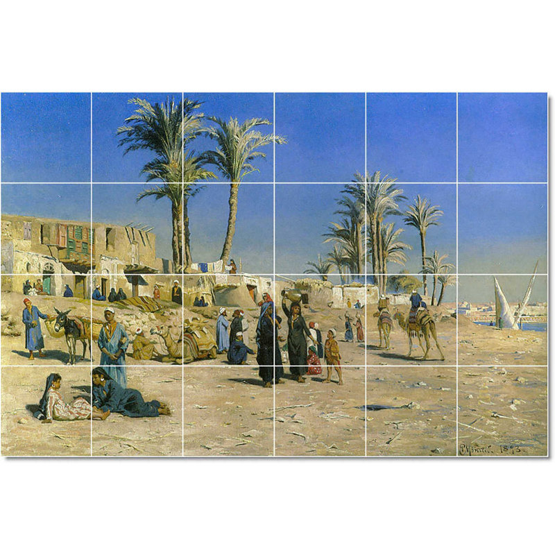 Carreau de céramique décorative 36 po x 24 po 6 po x 6 po, Peder Mork Monsted W22856 - historique