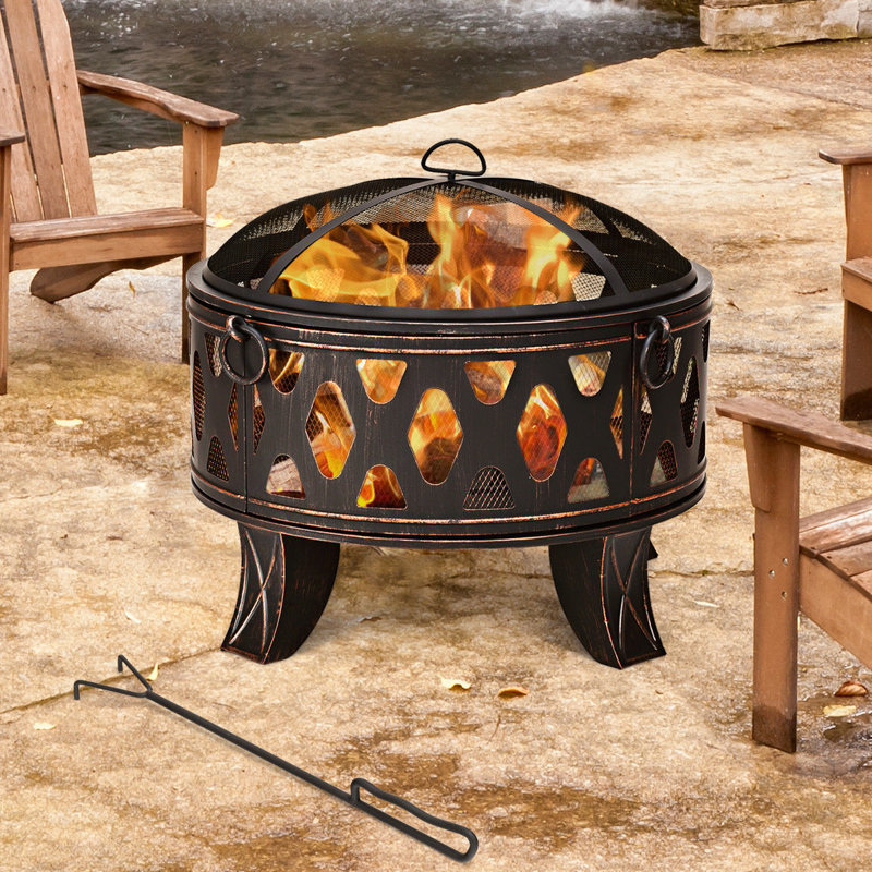 Kyles Round Iron Charcoal Smokeless Fire Pit