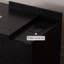Bureau rectangulaire en bois manufacturé noir + acrylique avec 3 tiroirs-503563508-503563510