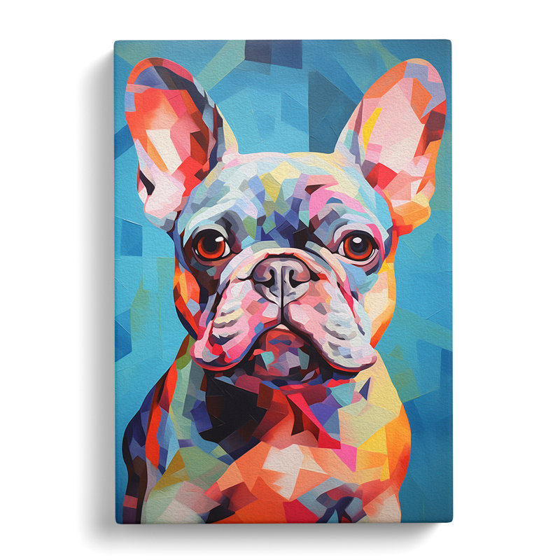 French Bulldog Orphism - Wrapped Canvas, 76cm H x 50cm W x 3cm D