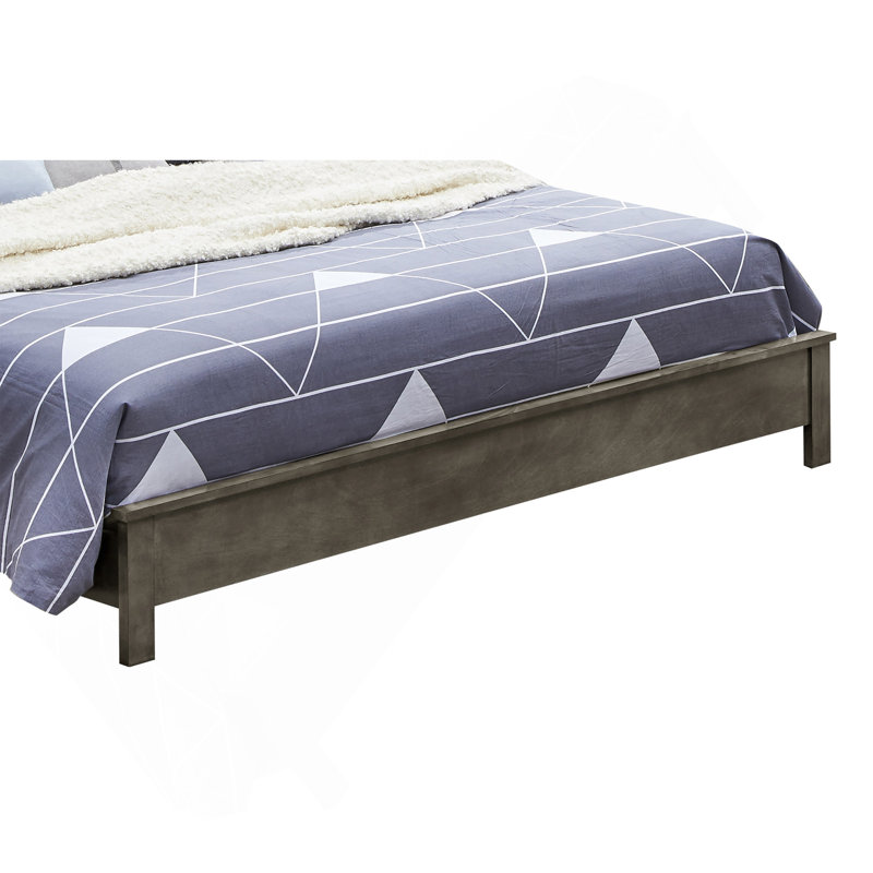 Elegant Transitional Gray Frame Bed