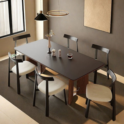 Table rectangulaire française en ardoise rétro