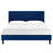 Modway Leah Chevron Tufted Performance Velvet Platform Bed-476844142-476844114